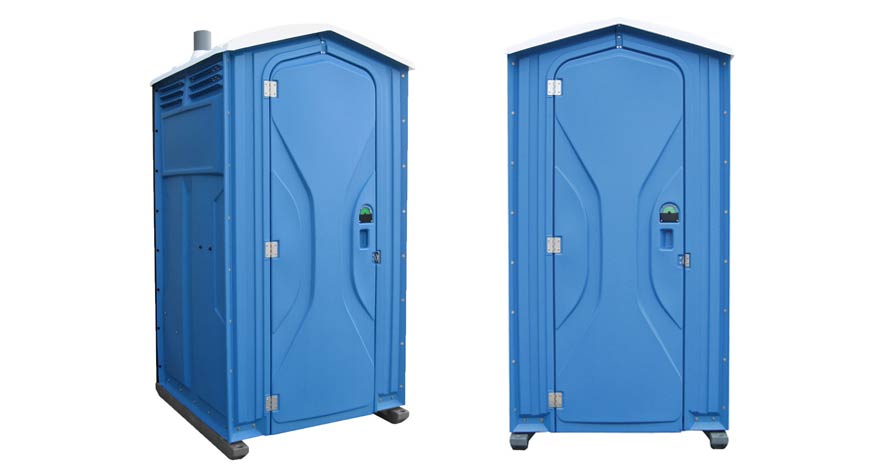 Long-term porta potty units on site in Grand Prairie, Texas